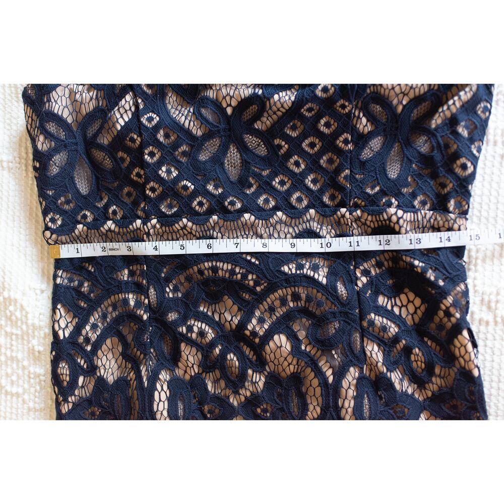 Bardot Navy Lace Midi Dress - Picture 8 of 9